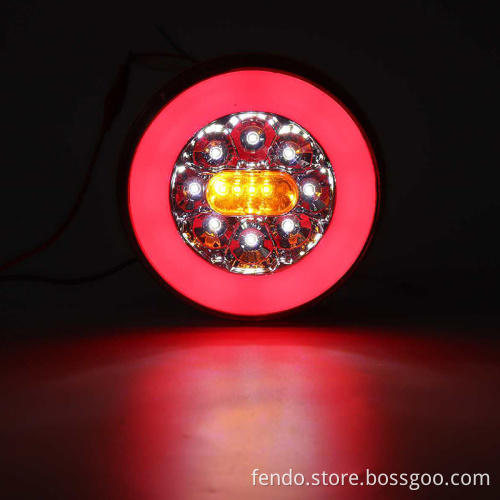 12-24V Trailer Lorry RV Bus 4-in-1 Dynamic LED Tail Turn Signal Lamp
